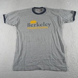 Vintage University Of Cal Berkeley Summer Sessions Ringer Tee Size Large Gray